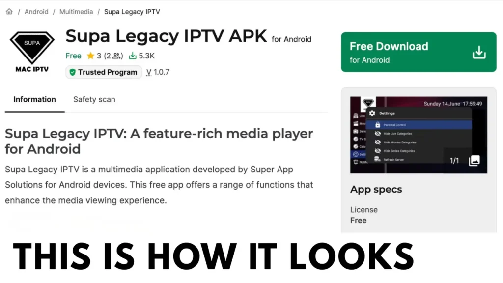 supa legacy iptv android